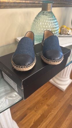 Talbots dark denim/navy canvas slip on shoes