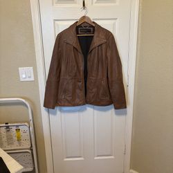 Jacobs New York  Brown Leather Jacket 