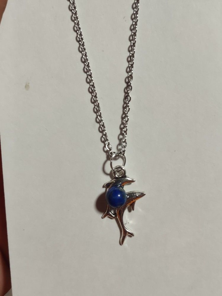 dolphin lapis lazuli necklace 