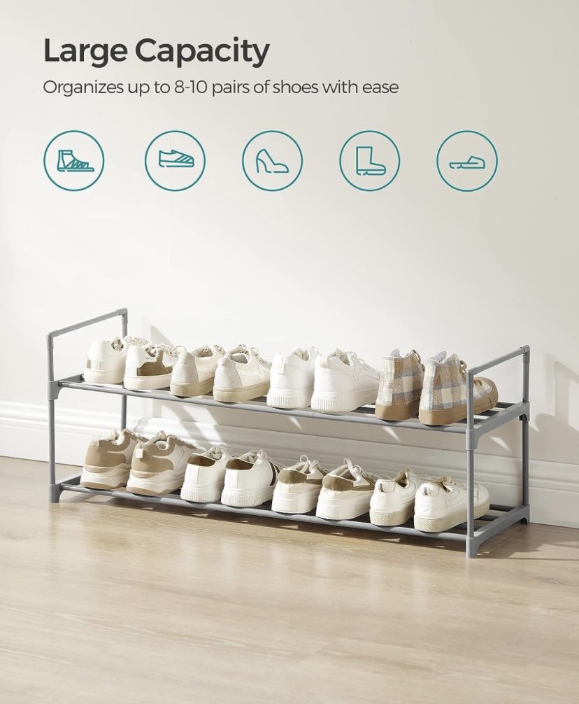 9 Tier Shoe Rack with Dustproof Cover Shoe Shelf Storage Organizer-Black  for Sale in Victorville, CA - OfferUp