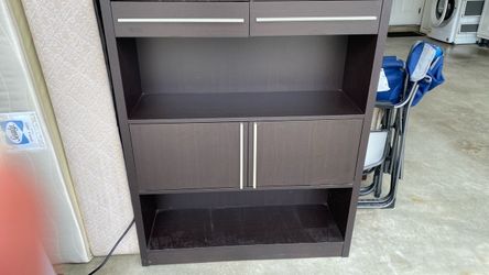 Dark Brown Storage Cabinet with Shelves