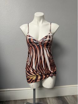Animal Print Strappy Mini Dress  Description: