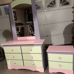 Dresser With Mirror And Nightstand 