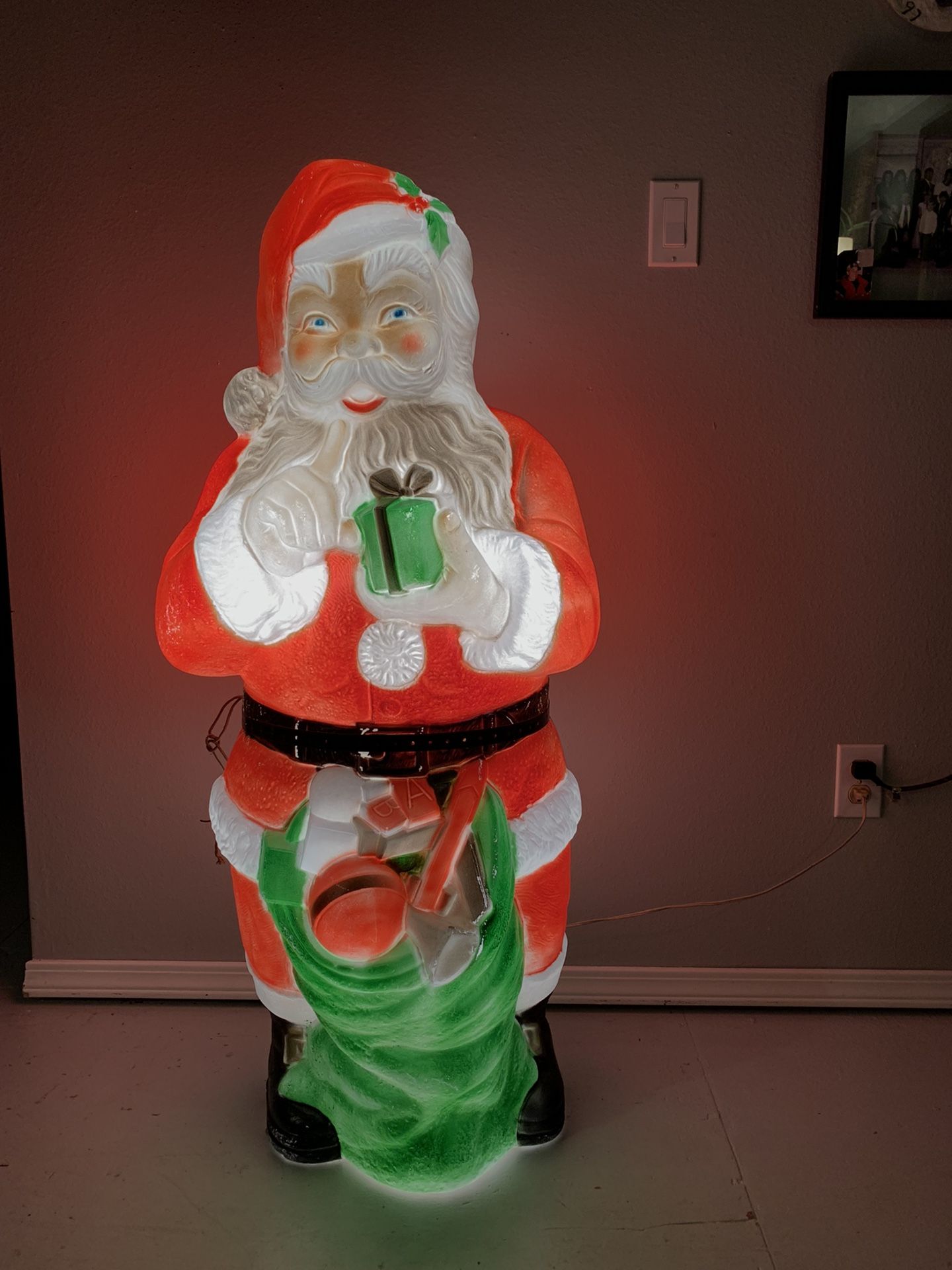 Pending**Vintage Plastic Outdoor Santa