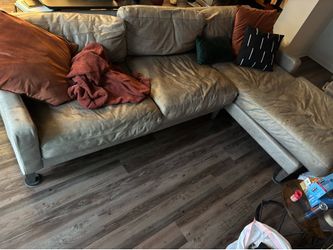 FREE Large leather sectional sofa