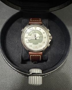 Hamilton H(contact info removed)1 Khaki Pilot Pioneer Quartz Chrono Silver Dial NWT NEW BATTERY