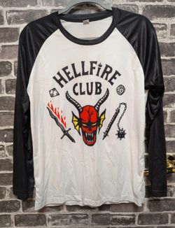 Stranger Things Hellfire Club Long Sleeve Graphic Shirt – XL
