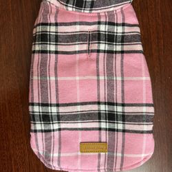 Spotted Play Warm Dog Coat, Pink Plaid, Waterproof Reversible Dog Jacket, (XS)