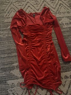 Red Velvet Dress $5 Size L