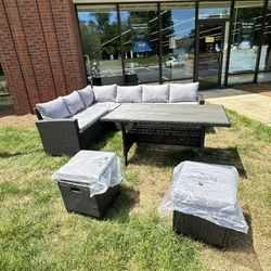 Brand new 8 Seat Outdoor Patio Sectional - Dark Grey