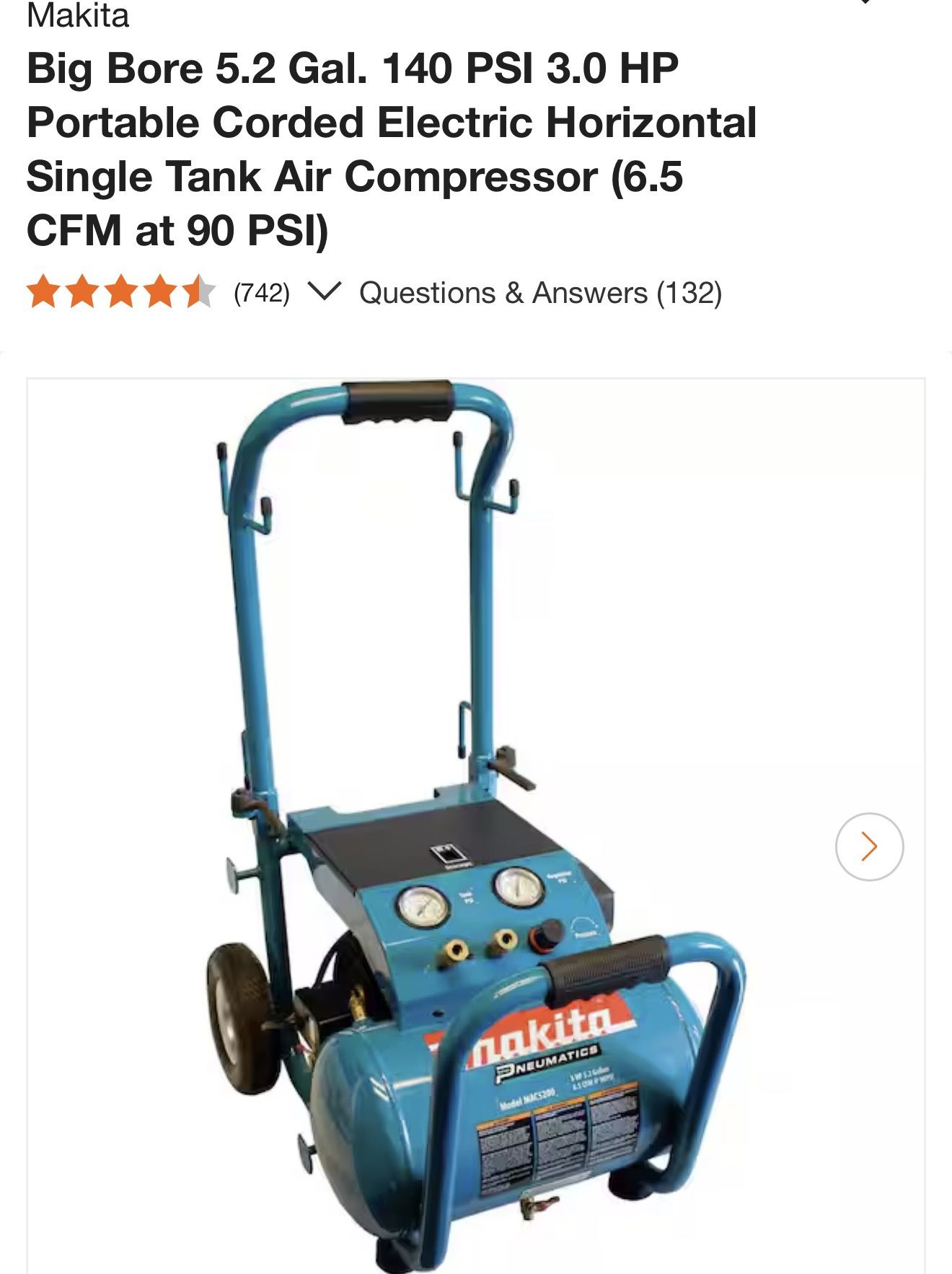 Makita Big Bore Air Compressor 