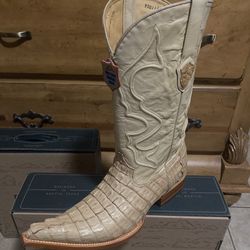 Wild West Western Boots Oryx Crocodile Tail 100% 