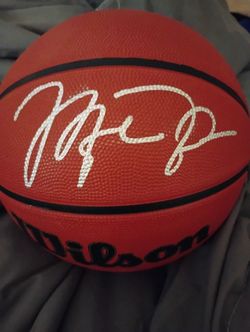 Michael Jordan Signed Autograph Basketball Nba Chicago Bulls 