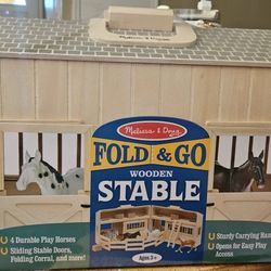 Melissa & Doug Fold & Go Wooden Stable