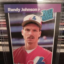 1989 Donruss #42 Randy Johnson Rookie. ERROR CARD. WRONG birthday.
