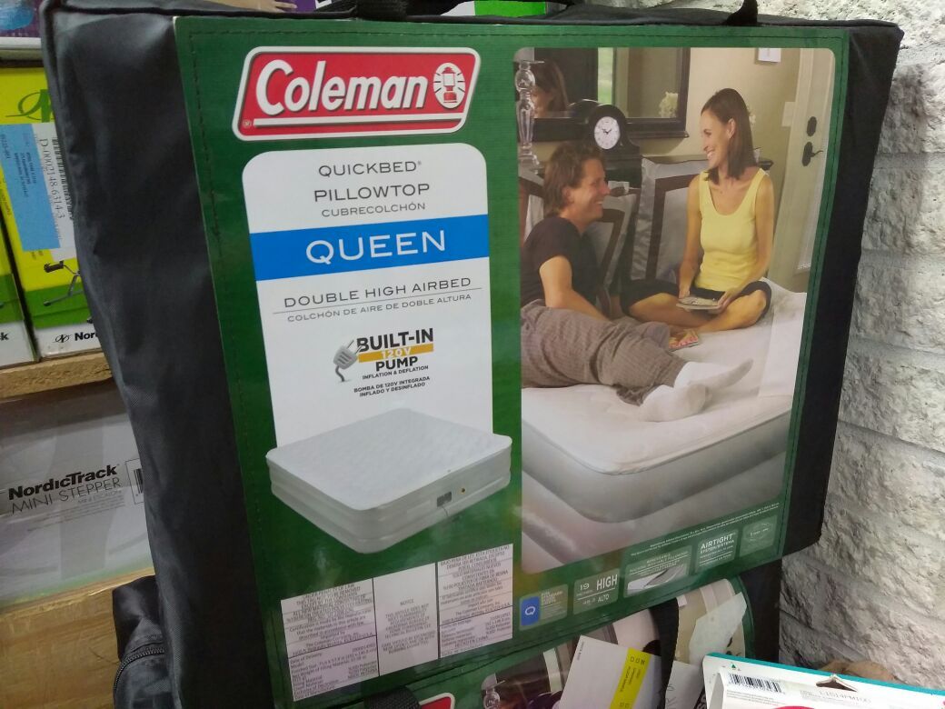 Coleman queen double high airbed
