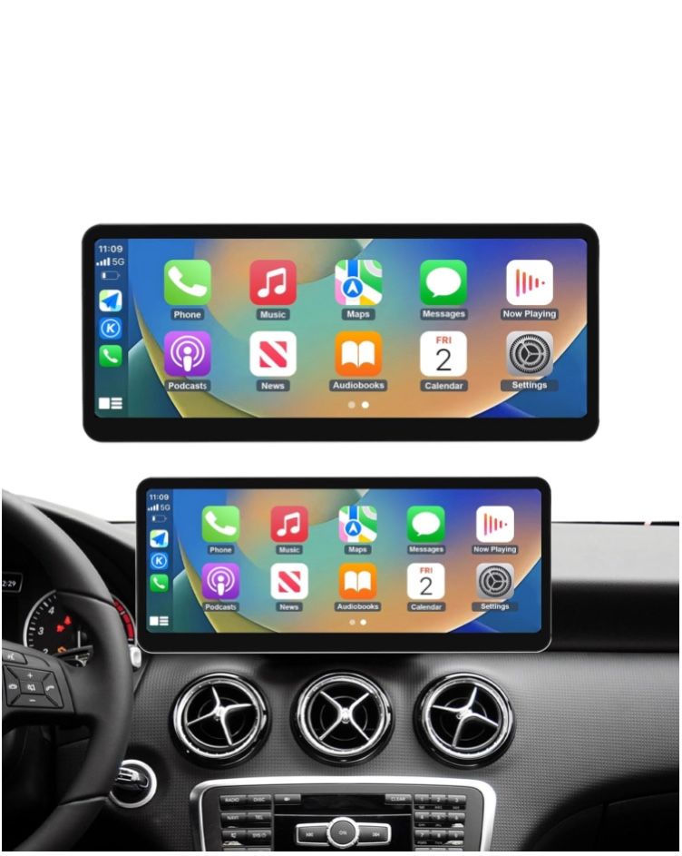 NINETOM Car Stereo Radio for Mercedes-Benz 2013-2015 GLA, CLA, A -Class C117/X117/X156 Wireless CarPlay Android Auto, 12.3” Touch Screen Head Units