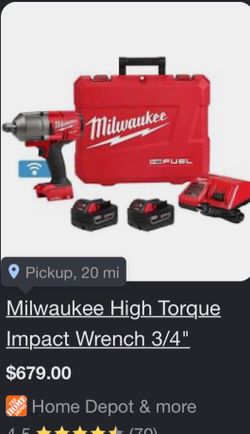 Milwaukee M18 FUEL 3/4" High Torque Impact Wrench Kit