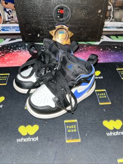 Air Jordan 1 Mid TD White Racer Blue Black Size 5c