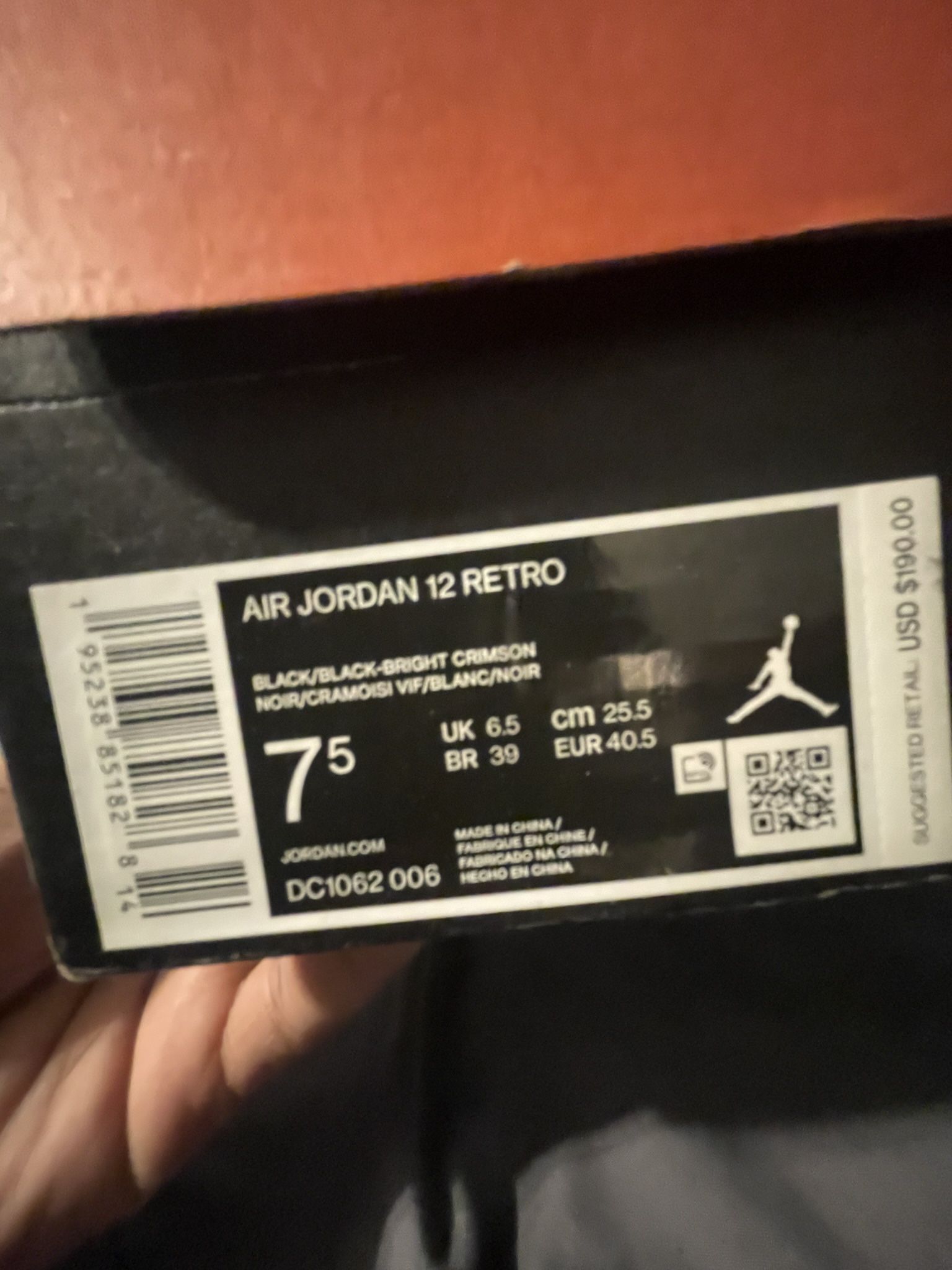 jordan 12s retro 7.5