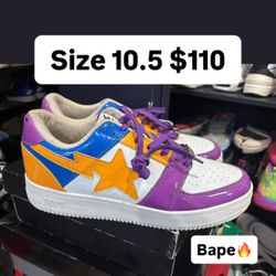 Bape Shoes Size 10.5 Men Limited Edition 