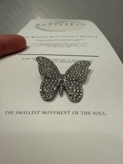 Butterfly Rhinestone Brooch New