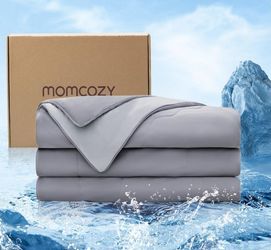 Momcozy Life CoolMurm Cooling Comforter for Hot Sleepers, King/Cali King 106"x90" Soft Breathable Pregnancy Cooling Blanket, 3-Second Cooling, 8 Hours