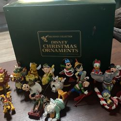 Vintage set of Disney Ornaments in Original Storage box