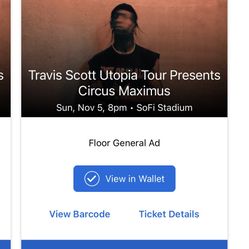 Travis Scott Ticket 11/5
