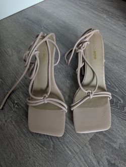 Fashion Nova Nude Straps Heels 10 Women