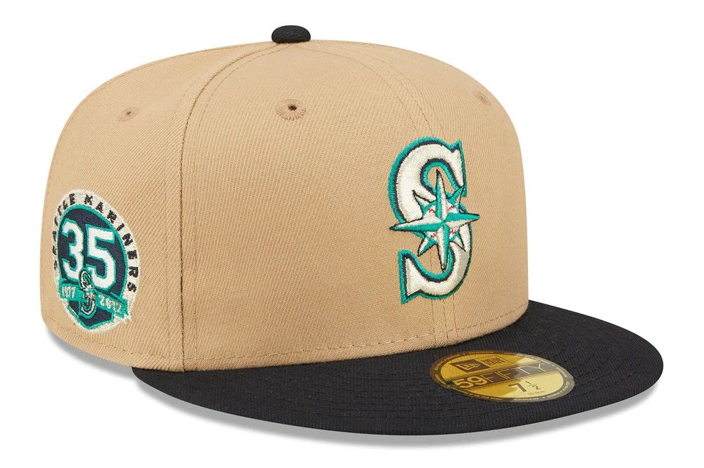 LIDS HAT DROP EXCLUSIVE NEW ERA CLASSIC CAMEL SEATTLE MARINERS FITTED HAT 7  1/2 for Sale in Columbia, SC - OfferUp