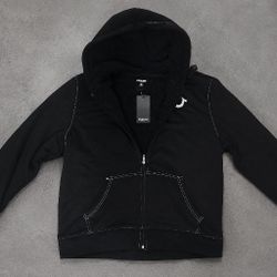 True Religion Buddha Sherpa Zip Up 'Jet Black'