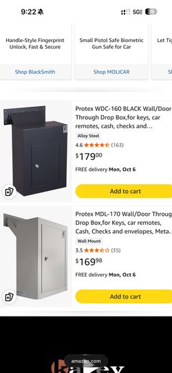 Protex WDC-160 Wall/Door Through Drop Box