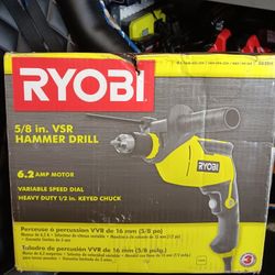 Ryobi 5/8in. VSR Hammer Drill.  6.2 Amp Motor Heavy-Duty 1/2in.