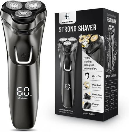 new Electric Razor for Men, SHPAVVER Electric Shaver for Men, Rechargeable Wet & Dry Shaver with Pop-up Trimmer, Waterproof Cordless Portable Razor Id