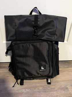 Brevite roll top Camera Backpack
