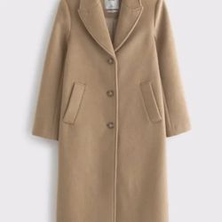 Abercrombie & Fitch Wool Cashmere Classic Single-Breasted Coat