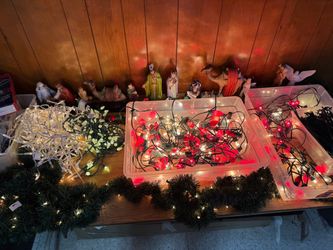 Vintage Christmas String Lights Bulk Lot - Assorted Working Holiday Lights