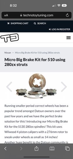 T3 280zx Wilwood Front Brake Kit