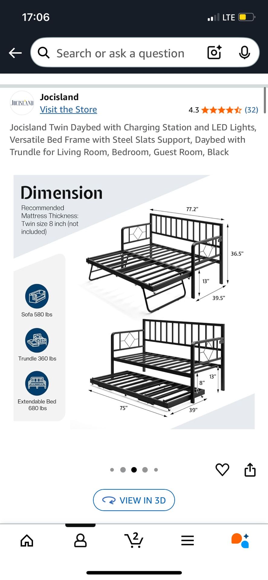 Twin Bed Frame 