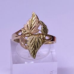 10k Leaf Ring 