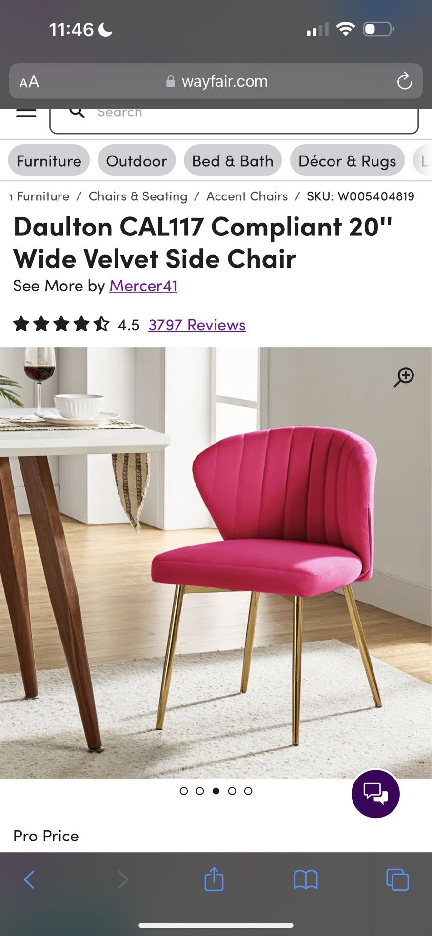 Two Accent Chairs Available