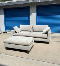 West elm harmony couch with ottoman 🛻 delivery available🛻