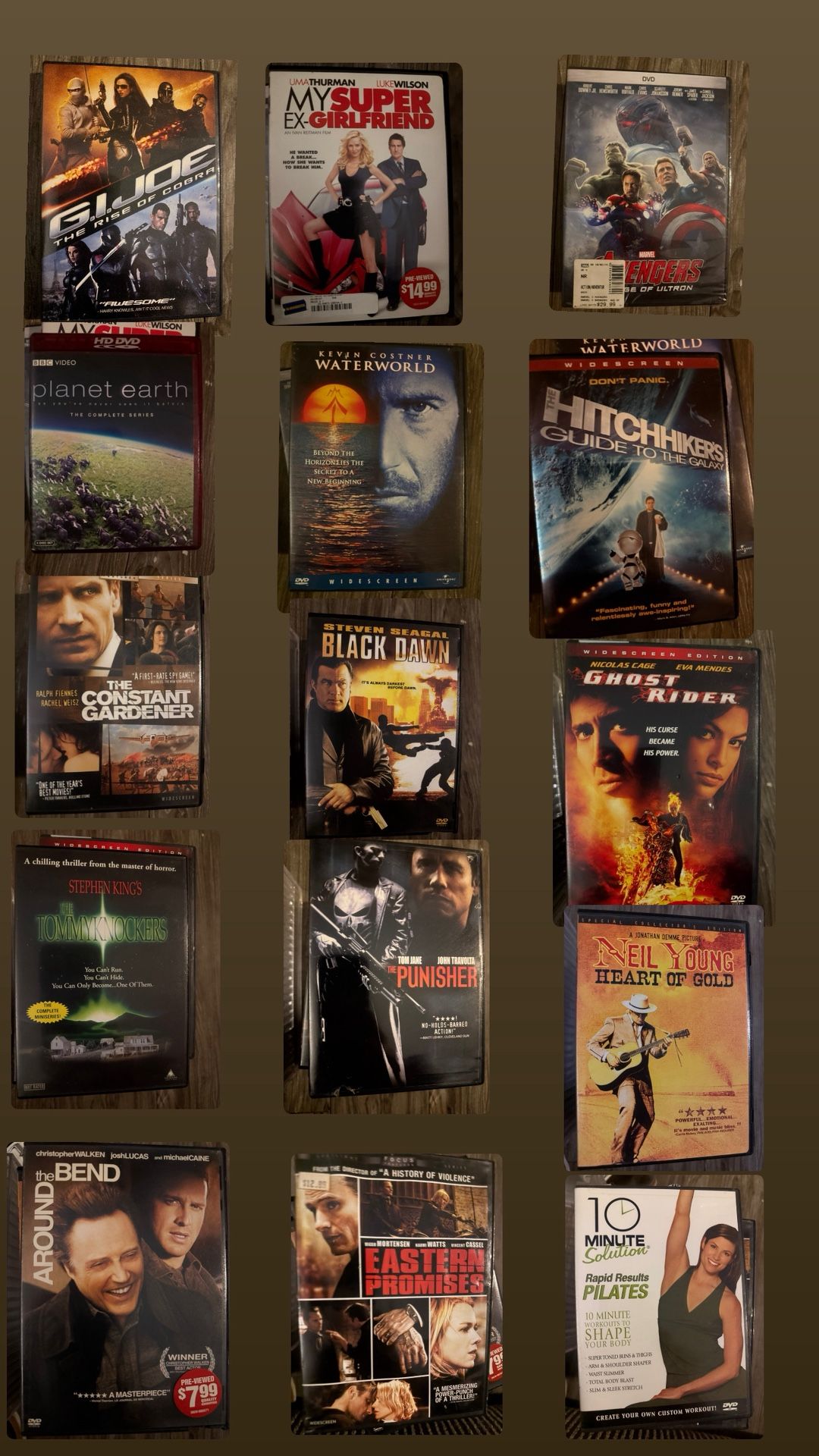 15 DVDs for $30 or $5 per