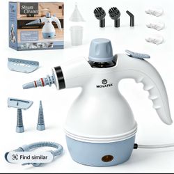 13-Piece Compact Handheld Steam Cleaner,Flash Heat Portable High-Temperature Cleaner for Home, Kitchen, Car