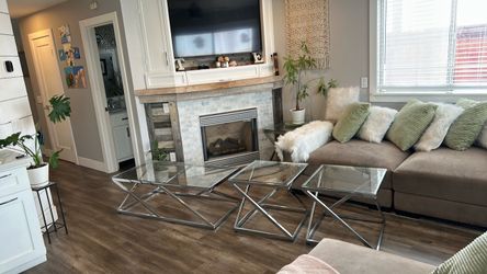 Glass Tables : Chrome & Glass