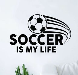 PRE MADE Wall Decal Home Decor Soccer Sports