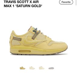Nike Air Max 1 Travis Scott Cactus Jack Saturn Gold Saturn
