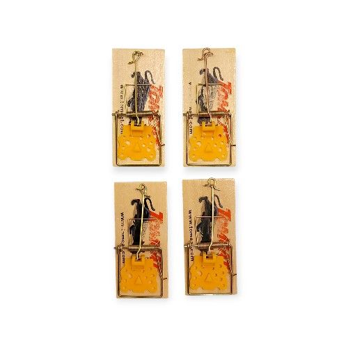 4 Pack Deluxe Wooden Mouse Traps