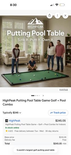 !!WORLDS LARGEST GOLF PUTTING POOL TABLE!!